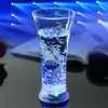 Taza de jugo con luz LED, taza de bebida de inducción líquida de vidrio intermitente, artículos para bar, fiestas, bodas, Navidad, vacaciones de Halloween