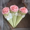 Candy Box Chocolate Container Favor Holder Boxes Wedding Party With Rose Flowers Bowknot HOLES6756188