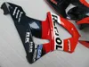 Injektion Motorcykel Fairing Kit för Honda CBR900RR 00 01 Röda svarta Fairings Set CBR929RR 2000 2001 OT40