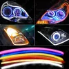 FEELDO 2PCS 30cm DRL Flexible Soft Tears LED Tube Strip Daytime Running Light Car Headlight Turn Signal Light #4769