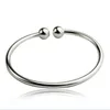 925 Sterling Silver Bangles Kvinnliga armband Öppna Bangle Justering Manschettarmbandsmycken