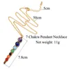 7 Yoga Chakra Natural Stone Necklace Reiki Healing Balance Chakta pendant Necklaces women men fashion jewelry will and sandy gift