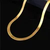 10mm 24Inch Men Women Yellow Gold Color Filled Plated Link Herringbone Necklace Chains Jewelry Factory Whole 9384857