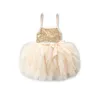 여름 달콤한 아이들 소녀 레이스 얇은 명주 그물 민소매 인쇄 Bowknot Tutu Dress Wedding Pageant Princess Party Dresses