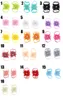 아기 샌들 꽃 신발 커버 맨발의 발 레이스 꽃 넥타이 유아 소녀 키즈 첫 번째 워커 신발 사진 소품 A44 (16 개) 색상 A44