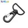 100pcs/lot Plastic Black Rotating Swivel Snap Hook Buckle For Weave Paracord Lanyard Backpack Webbing Carabiner
