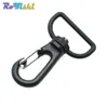 100pcs lote plástico preto giratória giratória snap fivela para tecer paracord lanyard backpack webbing carabiner246h