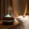 Atomiseur de désinfection de diffuseur d'arôme en bois avec 7 lumières humidificateur d'huile essentielle diffuseur d'humidificateur de brume de purification d'air pour le bureau à domicile