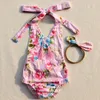 新しいスタイルの夏の赤ん坊の服の女の子の花のロンパースジャンプスーツの子供の服を持つ2ピースの衣装の赤ちゃん女の子服子供の服