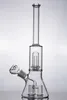 Newest Brand New Glass Bongs Dab Rigs Straight beaker with four inside percolator water pipe with 18 mm joint