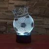 Gradienti colorati 3D Illusione ottica Honor Honor Crown Football LED Effetto di illuminazione unico Effetto USB Touch Desk Lamp2987684