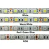 LEDストリップライトピュアホワイト5M明るい超白5050 SMD暖かい白赤青防水フレキシブル300 LED DC 12V車