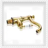 Wholesale And Retail Long Spout Quality Bathroom Sink Faucet With Brass Golden Single Handle Single Hole / Luxury Bathroom Mixer Tap Sale