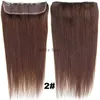 DHL Indian Remy Clip in Human Hair Extensions raka 105 g med spetsar för fullt huvudblond svartbrun färg7677462