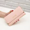 2017 Mejor Oferta Bolsos de Moda Señora Mujeres Carteras Bolso Popular Monedero Largo PU Bolsos Titular de la Tarjeta Bolsas de Cumpleaños Envío Gratis