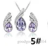 Ensemble de bijoux en cristal autrichien de haute qualité avec collier en strass et boucles d'oreilles Fashion Femmes Bijoux en cristal Ensemble Z061