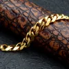 316L Stainless Steel Men Jewlery Fashion Cuban Link Chain Bracelets Punk Bangle Twisted Pulsera Gold 22cm*1.5cm