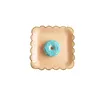 50 peças placa descartável de pétala quadrada rosa azul de 9 polegadas para festa temática 9721115
