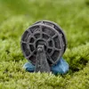 Waterwheel Resin Miniatyr Garden Dekoration Mini Vintage Fairy Hus Craft Micro Landskapsarkitektur Heminredning DIY Gåva