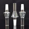 Hoogwaardige Quartz Nail Drip Tips Domeloze Quartz Nail 10mm 14mm 18mm voor Micro NC 100% Quartz Nail