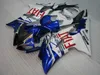 Carrocería de plástico ABS carenados para Yamaha YZF R6 08 09 10 11-15 azul blanco negro molde de inyección kit carenado YZFR6 2008-2015 YT31