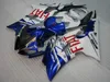 fairings abs البلاستيك هيكل لياماها yzf r6 08 09 10 11-15 أزرق أبيض أسود حقن القالب fairing kit YZFR6 2008-2015 YT31