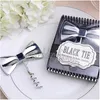 O ENVIO GRATUITO de 50 PCS Silver Chrome Black Tie Bow-Tie Saca-rolhas de Vinho Abridor de Favores Do Casamento Do Partido Do Evento Presentes Bridal Shower Aniversário Ideias