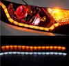 2 pièces/ensemble universel 16LED voiture Flexible blanc jaune Switchback LED bande lumineuse pour phare double couleur DRL clignotant