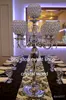 Elegant 5 armar Candelabra, Crystal Wedding Centerpieces