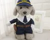 Прихоти Смешно Кошка Собака Платье Равномерное Костюм Одежда + Шляпа Полиции Ткань Набор Для Собаки Кошки