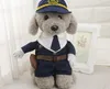 Whimsy Funny Pet Cat Dog Dress Uniform Suit Clothes + Hat The Police Cloth Set For Dog Cat