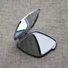 Rectángulo en blanco espejo compacto de plata del espejo del bolsillo plegable con espejo DIY Claro Resina Epoxi Etiqueta # M057FY ENVÍO GRATIS