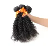 100% Human Hair Weave Bundles Natural Color Hair Weaving 3 bundles kinky curly human hair bundles ,No shedding,tangle free