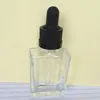 Square Shape 400pcs/Lot 30ml Empty Glass Bottle with Childproof Cap And Dropper Pure Glass E Liquid Bottle 30 ml Free DHL