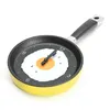 Wall Clocks Wholesale- Plastic Fried Egg Frying Pan Kitchen Novelty Clock Gift Cafe Fork Knife Hands Durable1