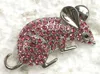 Groothandel muizen muis rhinestone pin broches C101940