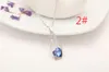 Joyería de lujo Color plata con incrustaciones de botella de deseo amor corazón cristales Vial colgante collar para mujer regalo BS68