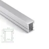 100X1 M sets/partij 6063 legering led aluminium profiel en sterke PC cover IP55 led kanaal profiel voor grond of vloer verlichting