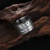 Punk Style Personality Men039s Stainless Steel Ring Can Turn The Roman Digital Password Ring Silver Rings For Men Party Jewelry3537543