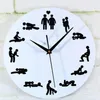 Wholesale-2016 New Modern Clock Novelty Silent Wall Clock For Wedding Lover Sexual Culture Wall Watches Home Decor