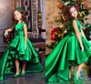 女の子のための短い緑のページェントのドレス