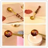 Quality Wax Stamp Sealing Spoon Vintage Wood Handle Sealing Wax Spoon Anti Hot XB1