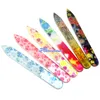Hot Sale !!! 6 st / set slumpmässig färgstil mini kristallglas nagelfil färgglada filer manikyr verktyg