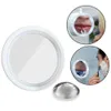 LED Mirror Cosmetic Compact Crystal Magnifying Glass Makeup Mirror Swivel Action LED Lights Swivel Cosmetic Tool