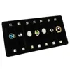 Black Velvet Ring Display Storage Tray Detachable Rings Holder Organizer Cases Jewellery Display Stand