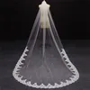 Voiles Nouveau bord De dentelle 2.5 mètres voile De mariage Velos De Novia blanc/ivoire cils dentelle voile De mariée pour robes De mariée