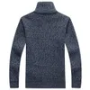 Novo cardigã masculino cardigans malhas com zíper suéteres quentes de lã com capuz moletom casual com capuz para outono inverno