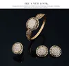 Esagerazione della moda Crystal Rhinestone CZ Collana Orecchini Anelli Bracciali Set di gioielli Accessori per feste di nozze Set di gioielli da sposa HJ136