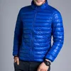 Wholesale- Winter Padded Jacekt Men's  thin Duck Down Collar Casual Warm Coat Outerwear Parka Jackets Plus Size XXXL Down Jacket Men