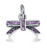 Convient aux ailes d'argent sterling Pandora multicolore diamant arc perles charmes pour bricolage style européen serpent charme chaîne mode bricolage bijoux